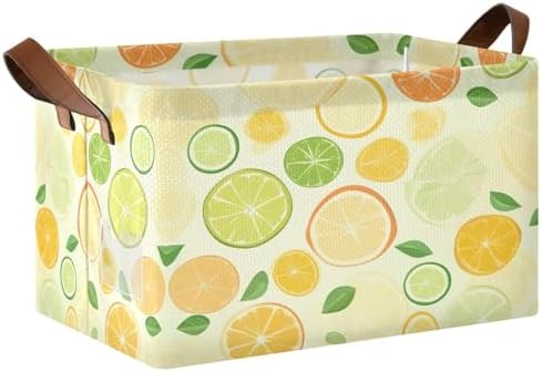 YETTASBIN Lemon Storage Basket 32L Collapsible