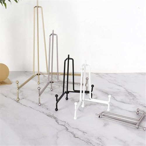 ZDOYUN Foldable Metal Cookbook Stand - Black Medium