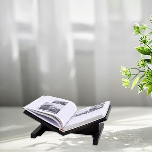 Open Bookstand Cookbook Stand Wooden Non Slip Kitchen Display Rack