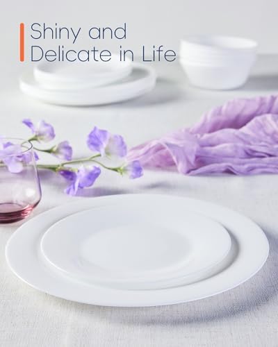 LaGlint 18-Piece Opal Glass Dinnerware Set