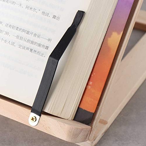 Foldable Wooden Cookbook Holder with Non-Slip Base