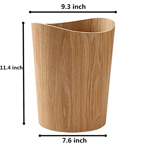 BISOZER 23 Gallons Wood Trash Can for Home Office