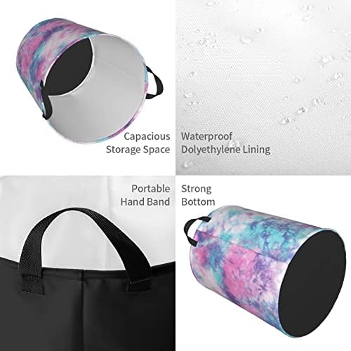 Dujiea Foldable Laundry Basket with Funny Tie Dye Design