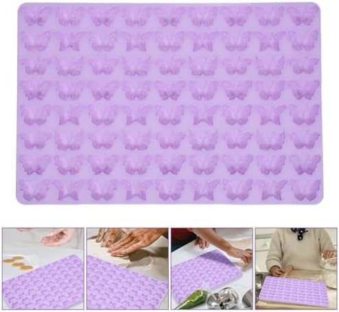Hoement DIY Butterfly Fondant Silicone Cookie Mold 72 Grid Reusable
