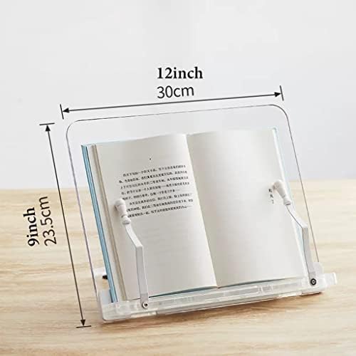 Clear Cookbook Holder Stand with Page Clips