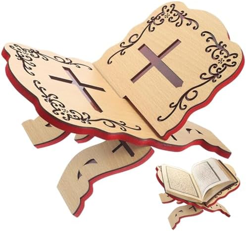 Eioflia Bible Stand Foldable Wooden Quran Holder 1