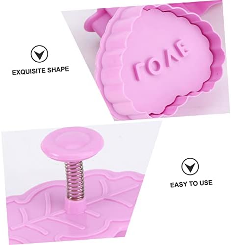 DECHOUS 2 Sets Cookie Cutters Baking Molds Kit Purple Plastic