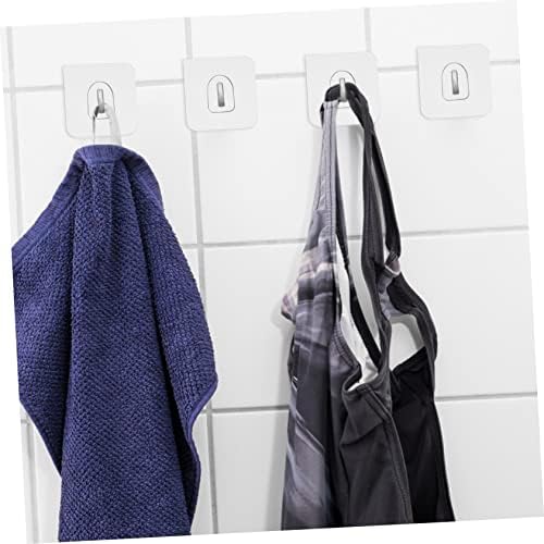 DOITOOL 30 Pcs Self Adhesive Plastic Hooks Non-Marking