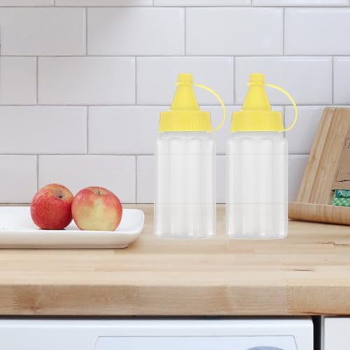 4 Pack Refillable Salad Dressing Bottles for Ketchup and Honey
