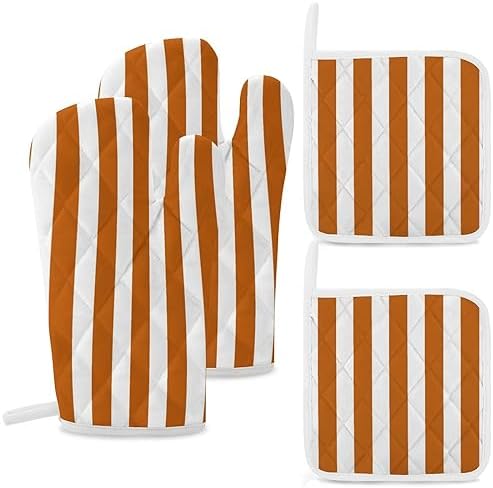 Curdesi 4PCS Oven Mitts and Pot Holders Set