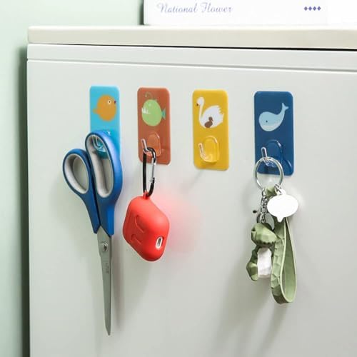 MOVALUE Kids Wall Hooks 8 Pack Cute Animal Design