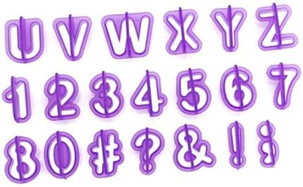 SHOWERORO 40Pcs Alphabet Cookie Cutters for Baking DIY Crafts