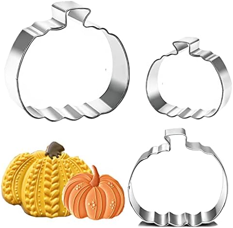 Q-BAKER Pumpkin Cookie Cutters Set - 3 Sizes