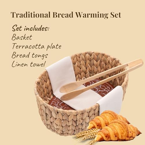 Bread Warmer Basket with Stone - 118x9x472 Inches