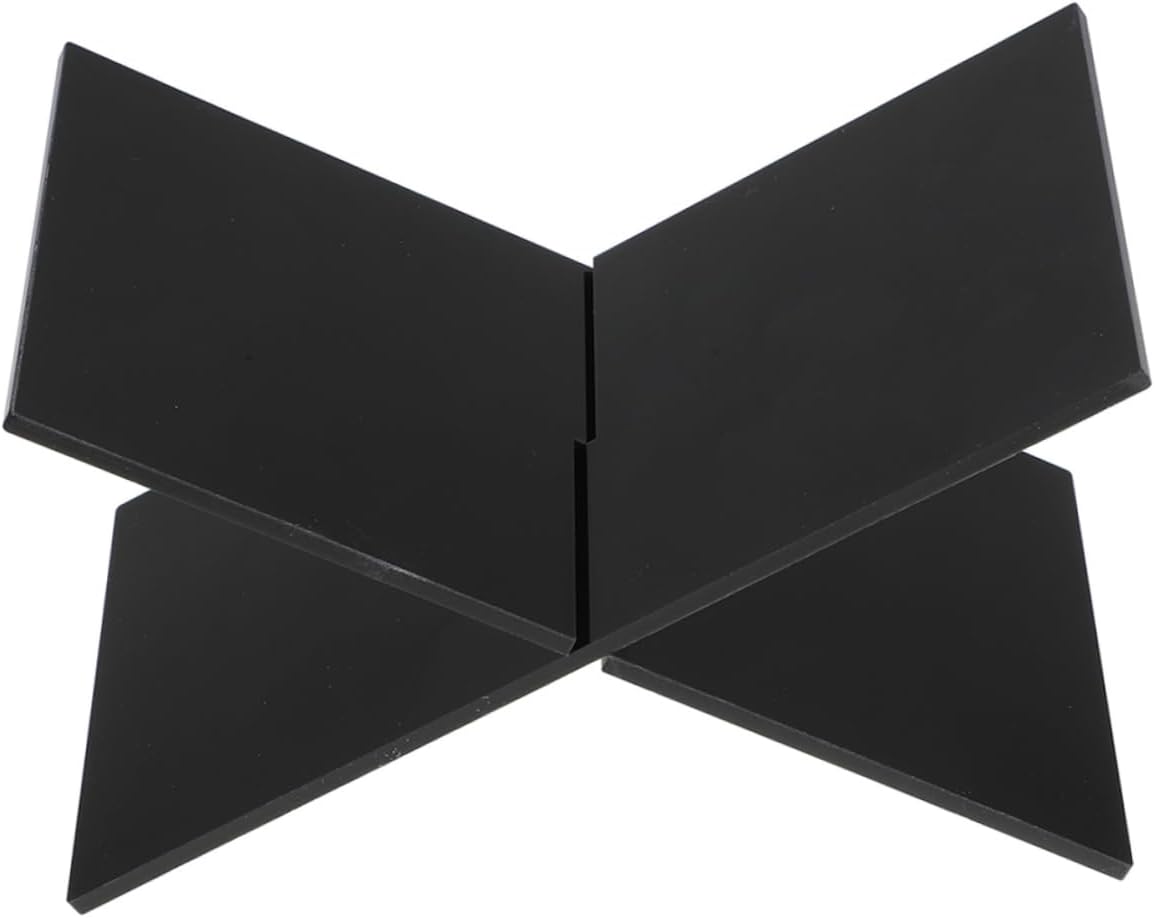 Amosfun Adjustable Cookbook Stand Black Acrylic