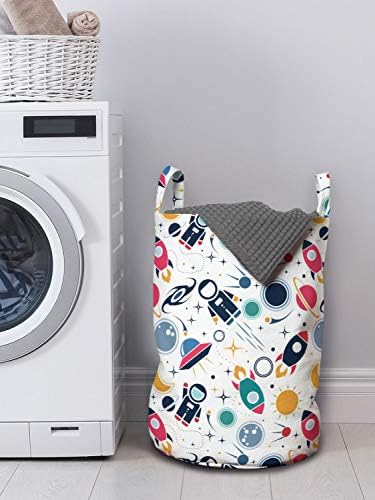 Ambesonne Spaceship Laundry Bag - 13x19 Multicolor