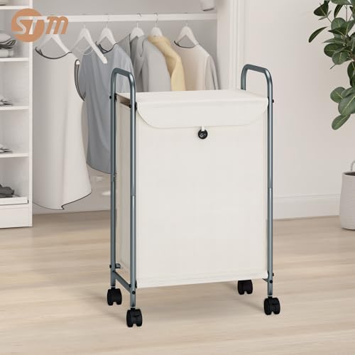 STORAGE MANIAC Laundry Hamper with Lockable Wheels 1