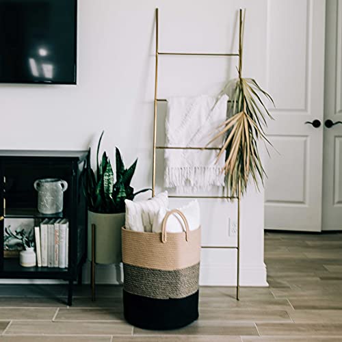 OrganiHaus Brown Woven Storage Basket 15x18