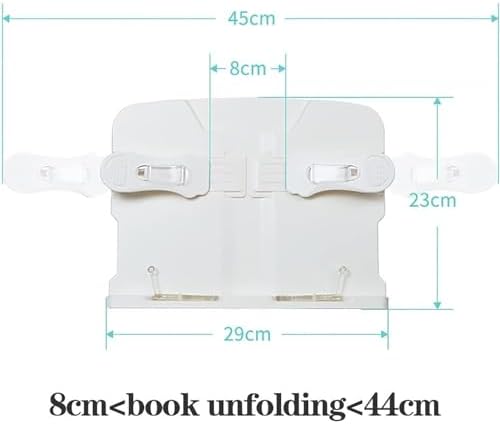 Adjustable Foldable Reading Shelf with Lamp
