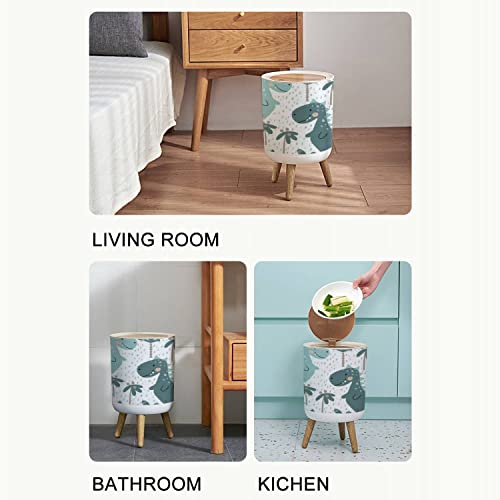 Cute Dino Bathroom Trash Can with Lid 866 x 143 Inch