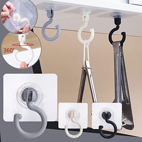 360 Degree Wall Hook for Kitchen Towel Storage