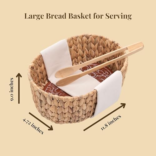 Bread Warmer Basket with Stone - 118x9x472 Inches