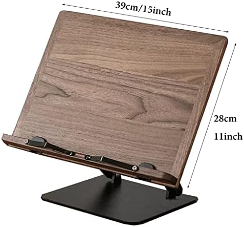 UHRLGHS Wood Cookbook Stand with Paper Clips