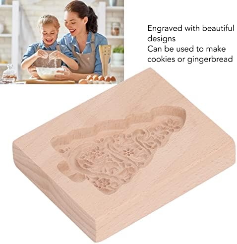 Elelif Wooden Cookie Cutter with Engraved Patterns