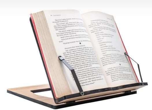 Wooden Adjustable Book Stand for Reading and Cooking