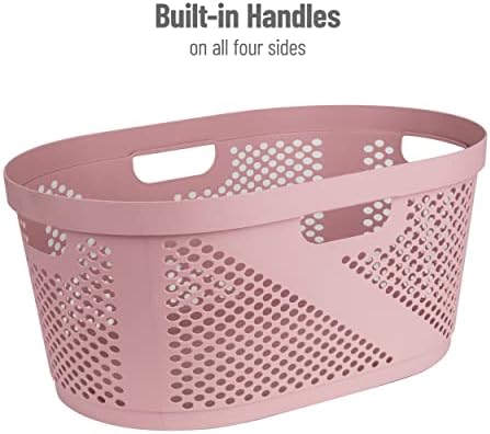 Mind Reader 40L Laundry Basket Set of 2 Pink