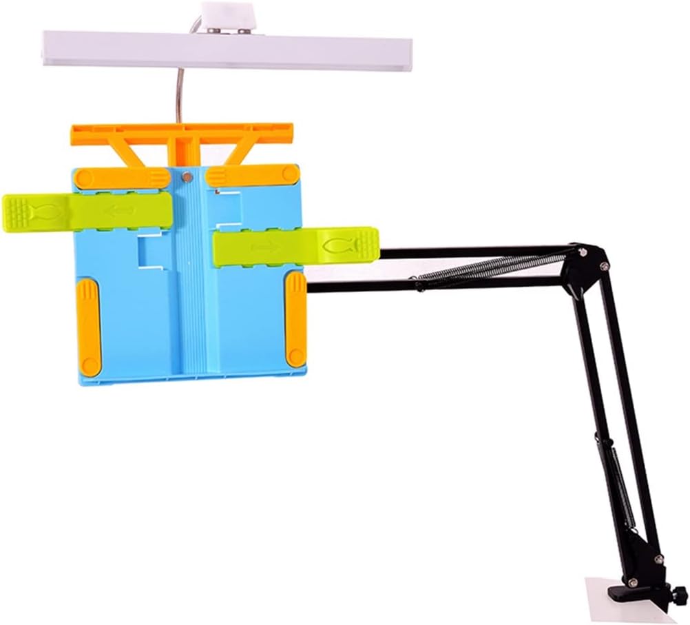 Adjustable Book Stand with LED Light for Desk Reading