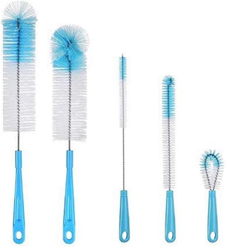 5Pcs Long Handle Cleaning Brush Set for Glassware