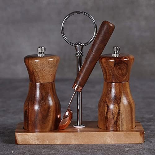 Adjustable Wooden Salt Pepper Mill Set 2-Piece
