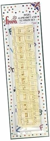 FMM Pixel Uppercase Alphabet Number Cookie Cutter Set