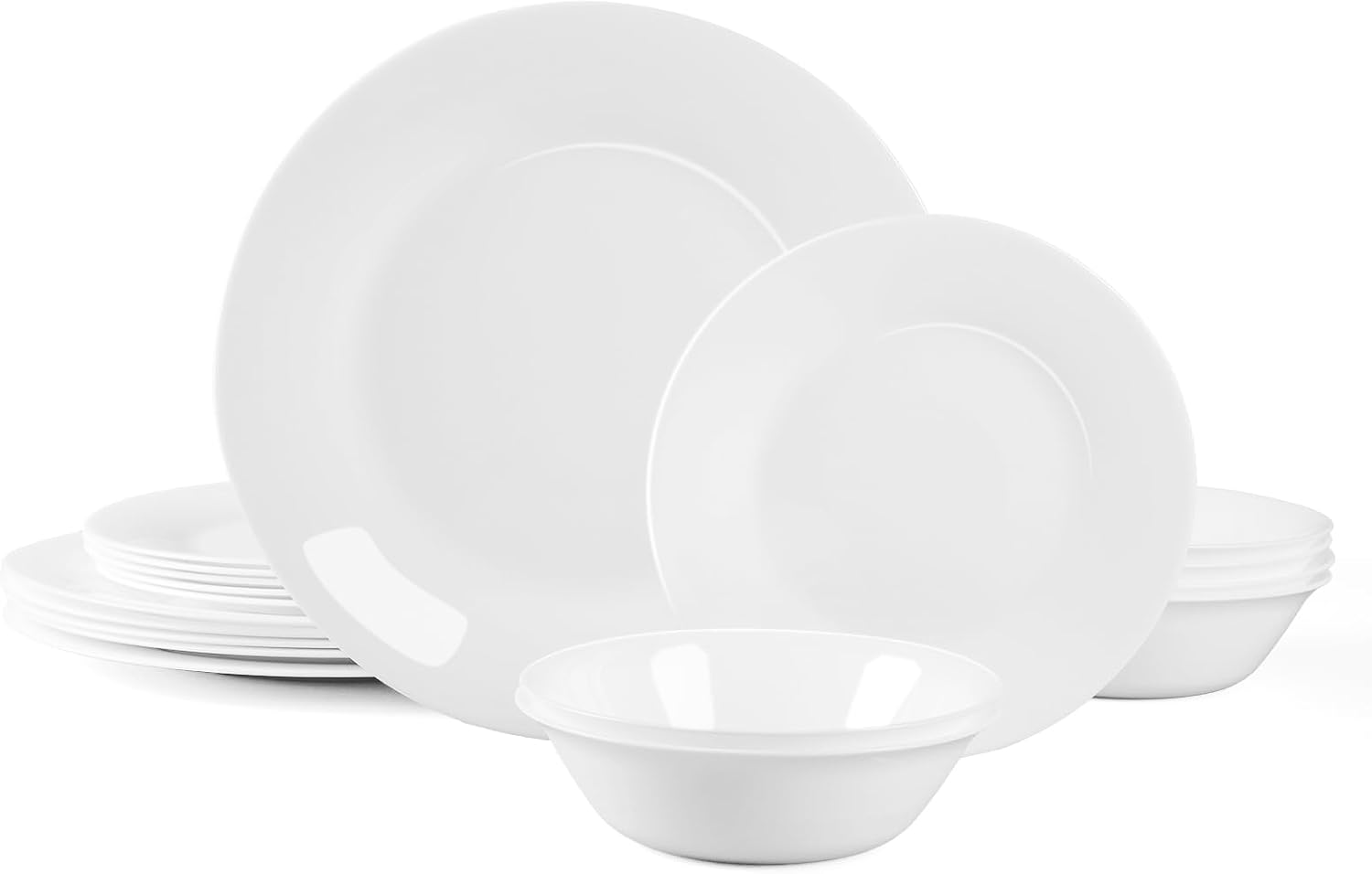 LaGlint 18-Piece Opal Glass Dinnerware Set
