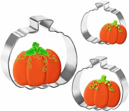 Q-BAKER Pumpkin Cookie Cutters Set - 3 Sizes