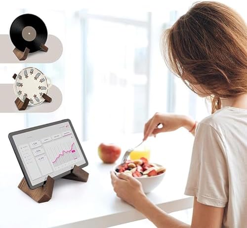 Wedhapy Cookbook Stand Wooden Recipe Book Holder