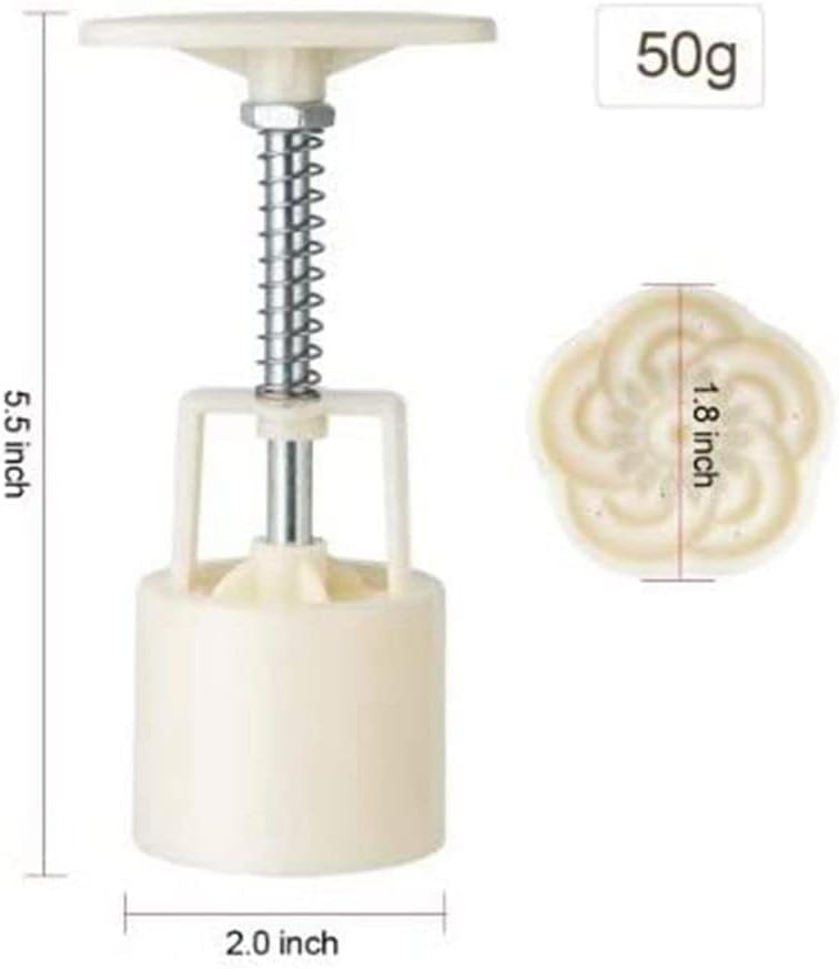1 Set Reusable Mooncake Mold with Stainless Steel Handle