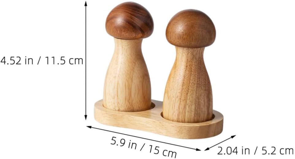ABOOFAN 2Pcs Mushroom Salt and Pepper Set