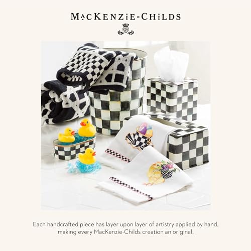 MACKENZIE-CHILDS Decorative Black-and-White Waste Bin