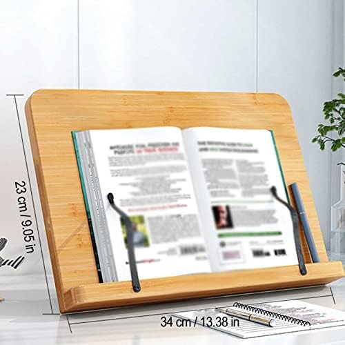 TATSEN Wooden Adjustable Cookbook Stand