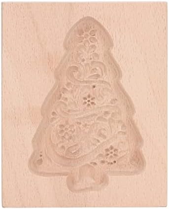 Elelif Wooden Cookie Cutter with Engraved Patterns