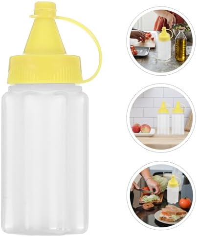 4 Pack Refillable Salad Dressing Bottles for Ketchup and Honey