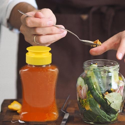 Cabilock 180ml Squeeze Honey Bottles Set with Lids and Funnel