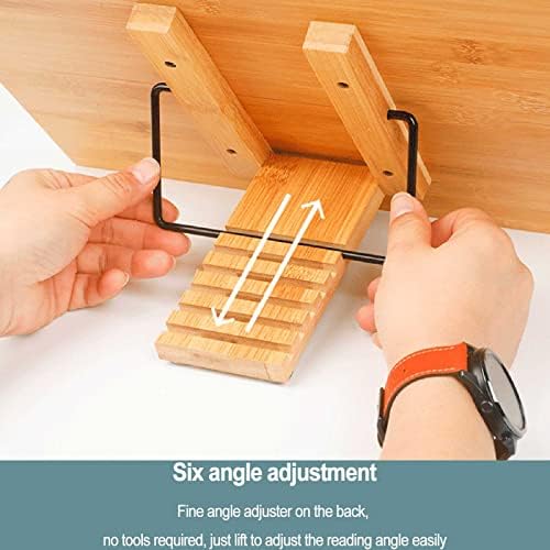 TATSEN Wooden Adjustable Cookbook Stand
