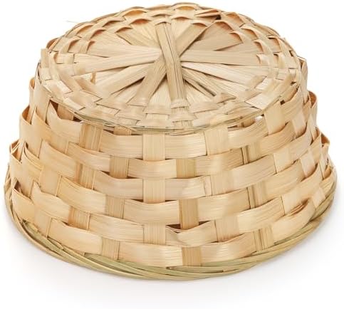 TOPZEA 10 Pack Round Bamboo Wicker Food Baskets
