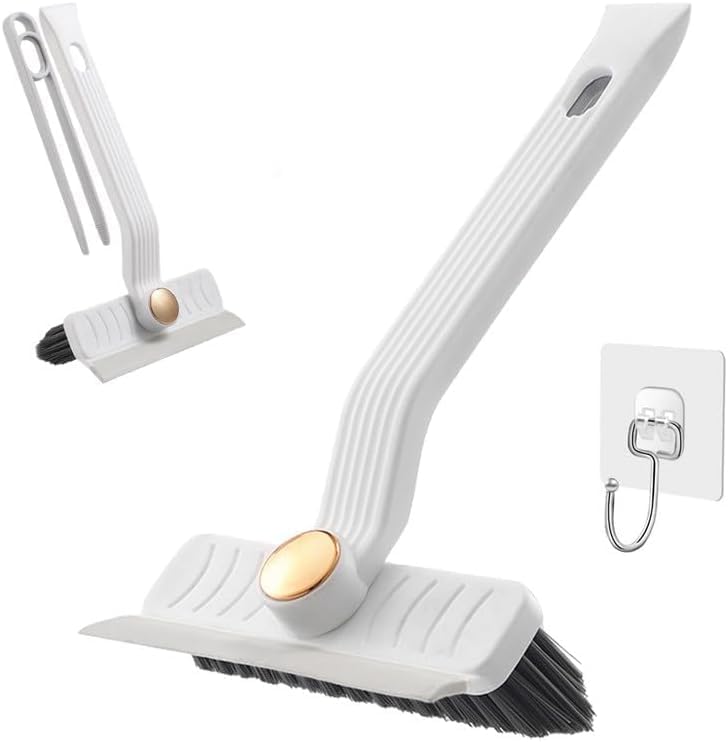 360 Rotating Crevice Cleaning Brush - Hard Bristle for Kitchen Bathroom