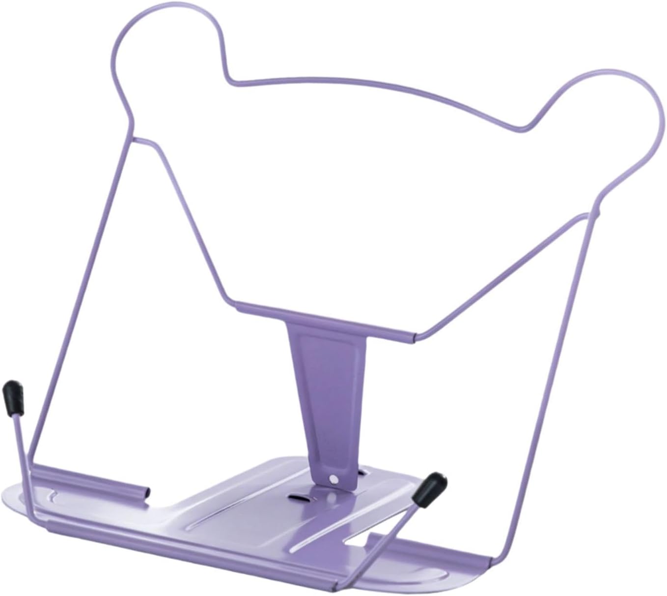Elegant Metal Book Display Stand in Purple