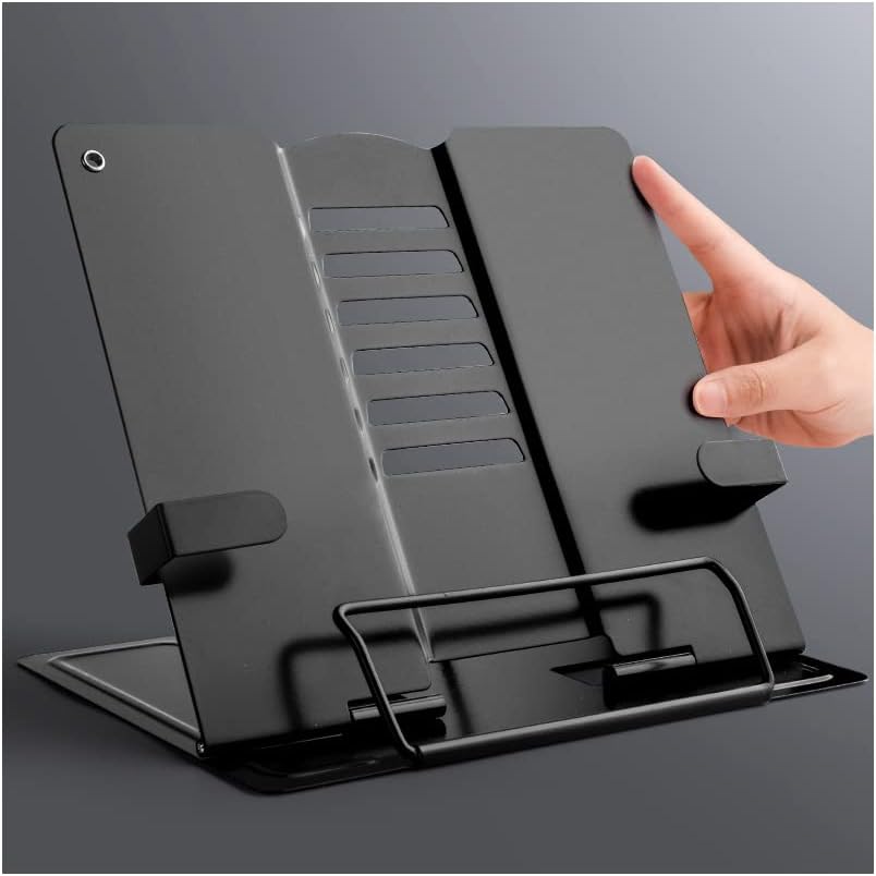 Adjustable Book Stand for Reading and Cooking