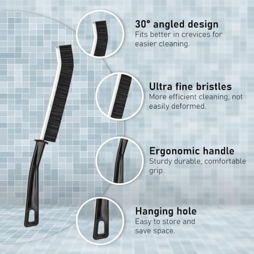 ZUZO 2 Pcs Hard Bristle Crevice Brush Set